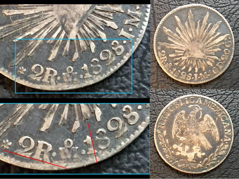 1828-Cap-And-Ray-2-Real;-Irregular-Numbering-And-Lettering